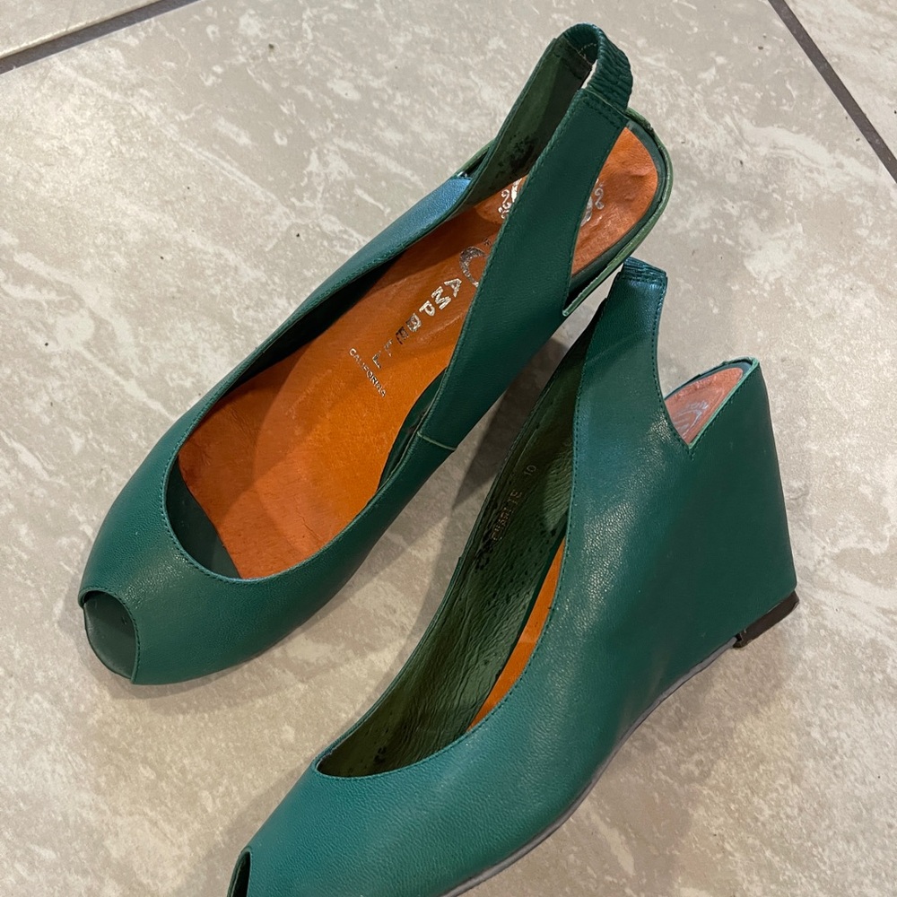 Jeffrey Campbell Green Wedge Shoes - Picture 3 of 14